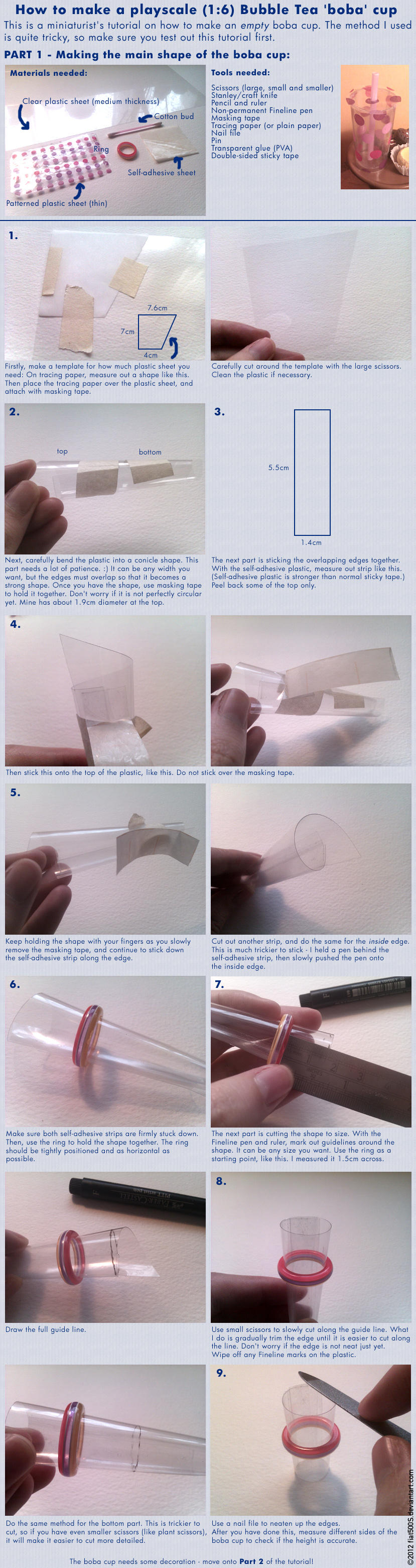 Tutorial: Miniature Bubble Tea boba cup - Part 1 by fiat500S