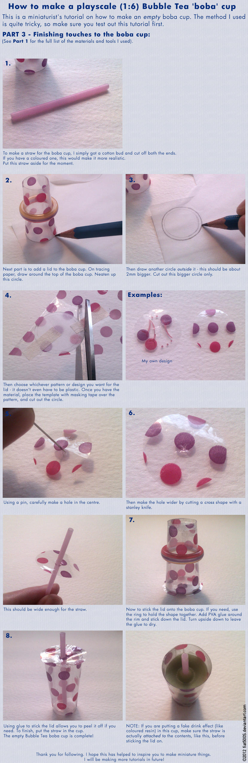 Tutorial: Miniature Bubble Tea boba cup - Part 3 by fiat500S