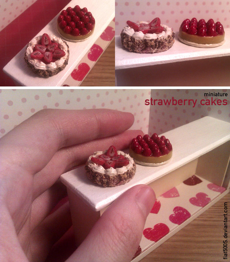 Miniature: Strawberry cakes by fiat500S
