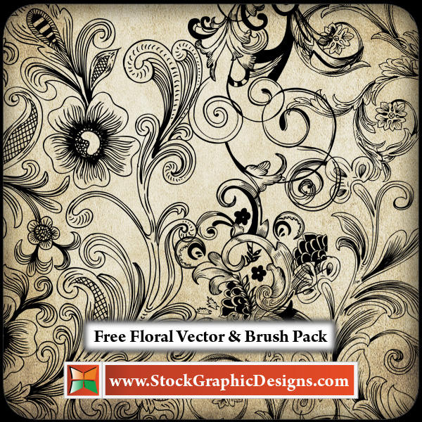 Free Floral Brush Pack by Stockgraphicdesigns