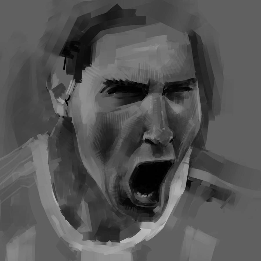 Screaming face by Otiar