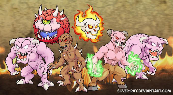 Doom Chibis - Los Caquitos by Silver-Ray