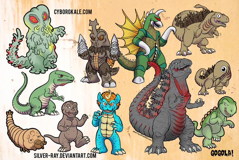 Kaiju sketch dump 2012-2017 by Silver-Ray