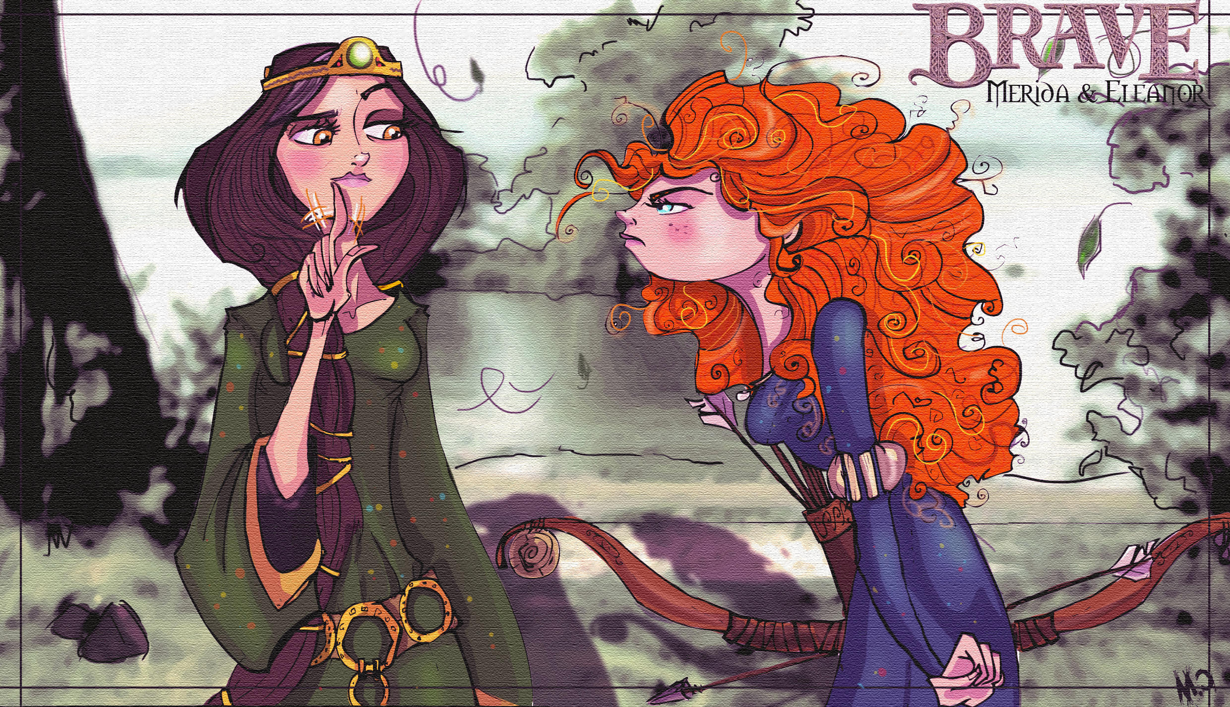 brave merida and elinor brave merida and elinor