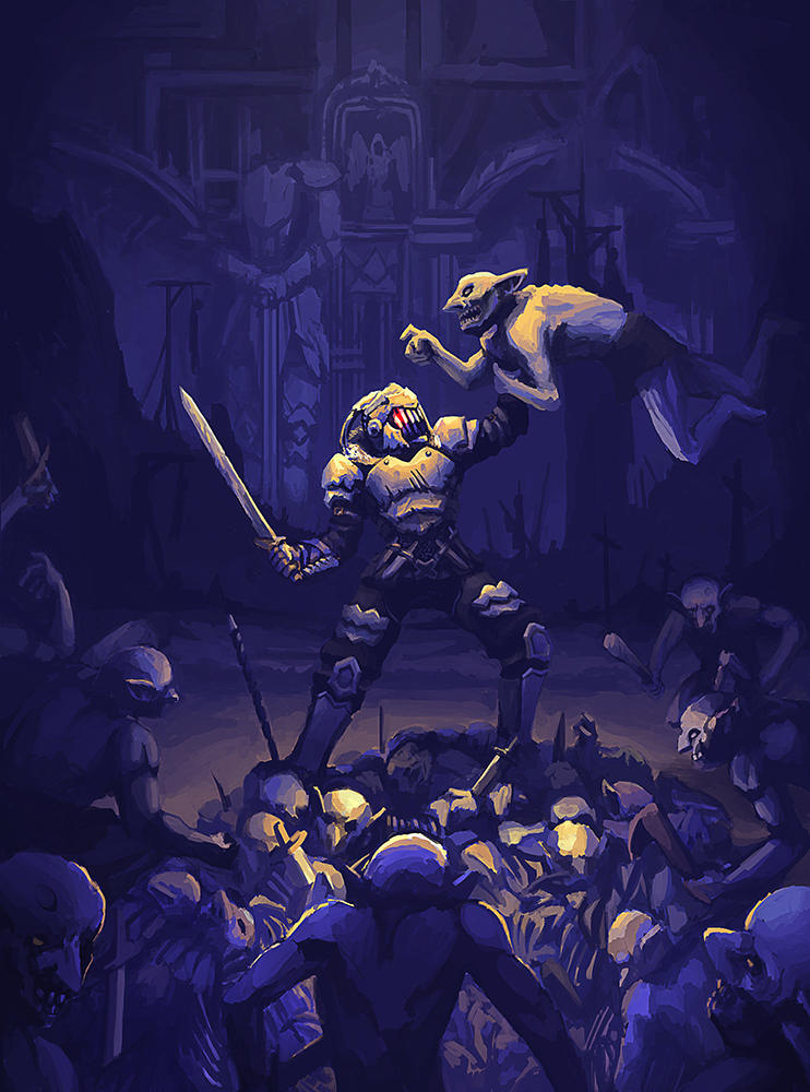 Medieval Doomguy by FakeWaffle