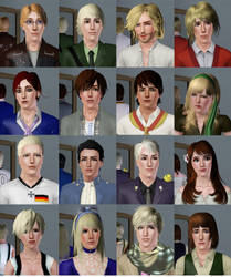 Hetalia Characters in SIMS 3 by natersal
