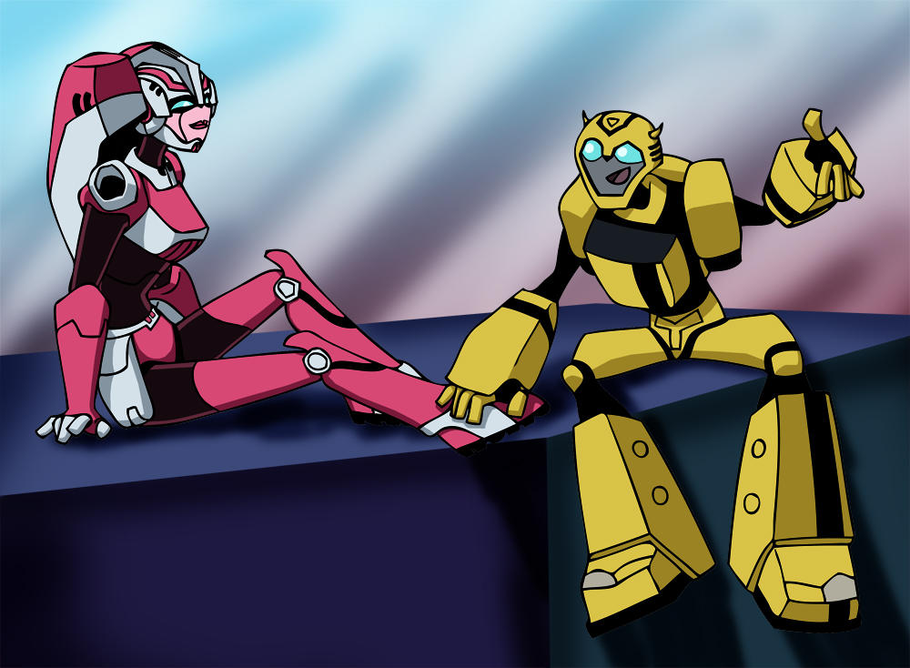TFA Arcee and Bumblebee by mystrylshada on DeviantArt