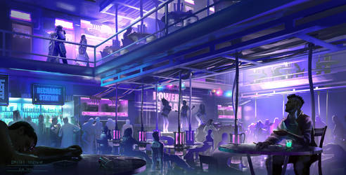 Cyberpunk. Night Club by dsorokin755