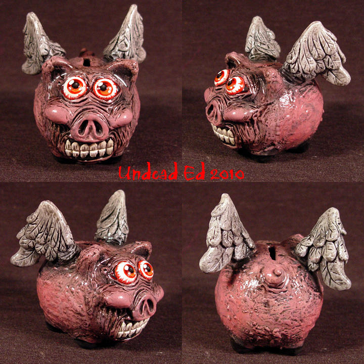 When Demented Pigs Fly OOAK by Undead-Art