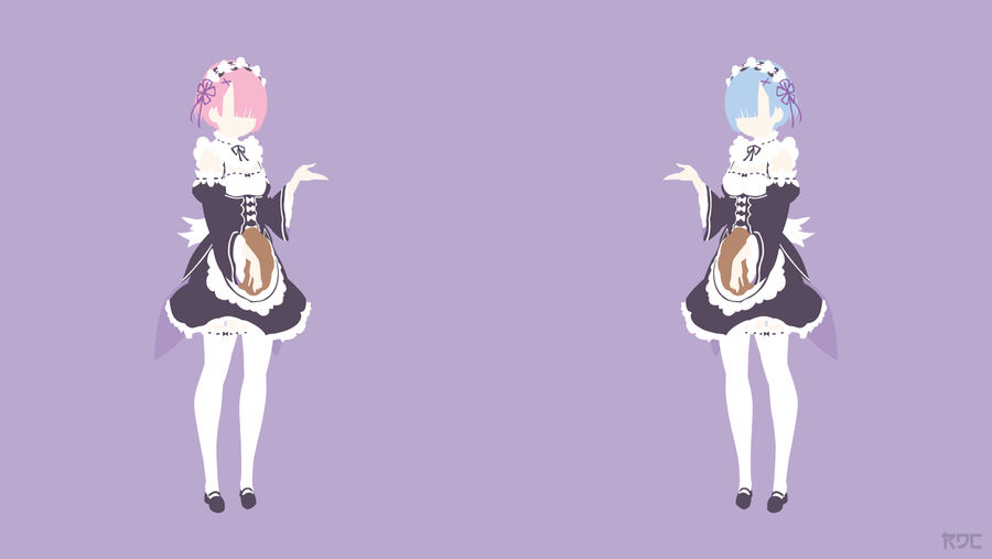 Re:Zero, Ram - Rem Wallpaper by Rendracula on DeviantArt
