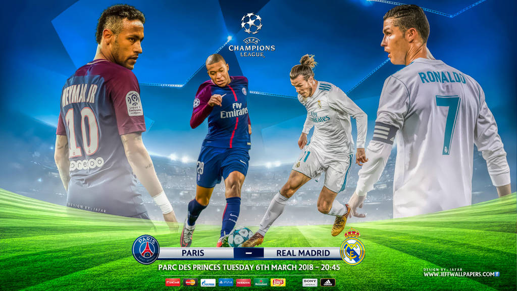 PSG - REAL MADRID CHAMPIONS LEAGUE WALLPAPER by jafarjeef ...