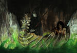 Orpheus and Charon by llewllaw