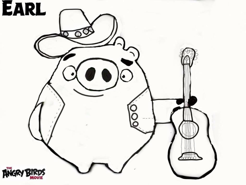 The Angry Birds Movie Coloring Pages - Earl by ...