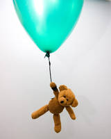teddy bear flying balloon by doko-stock