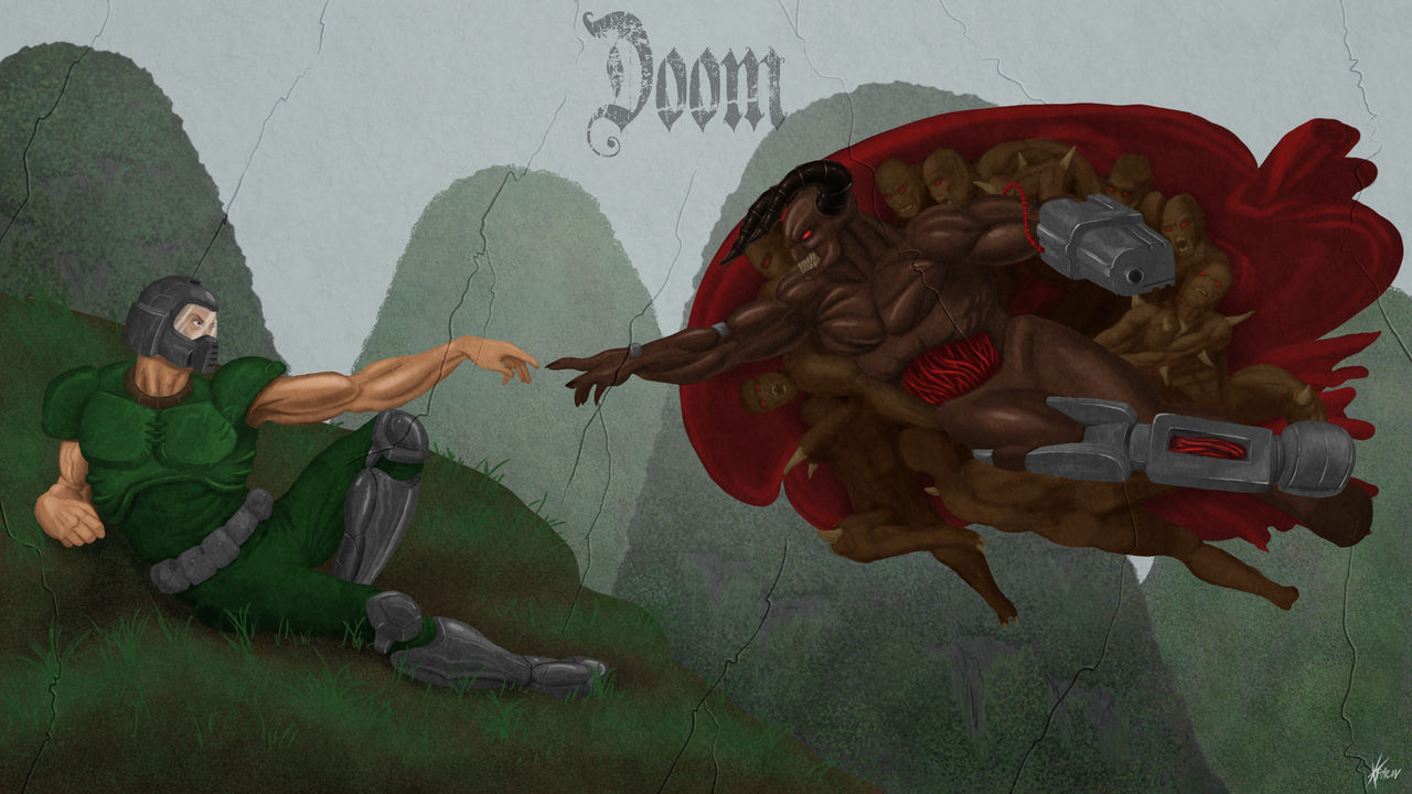 The Creation of Doomguy by Kracov