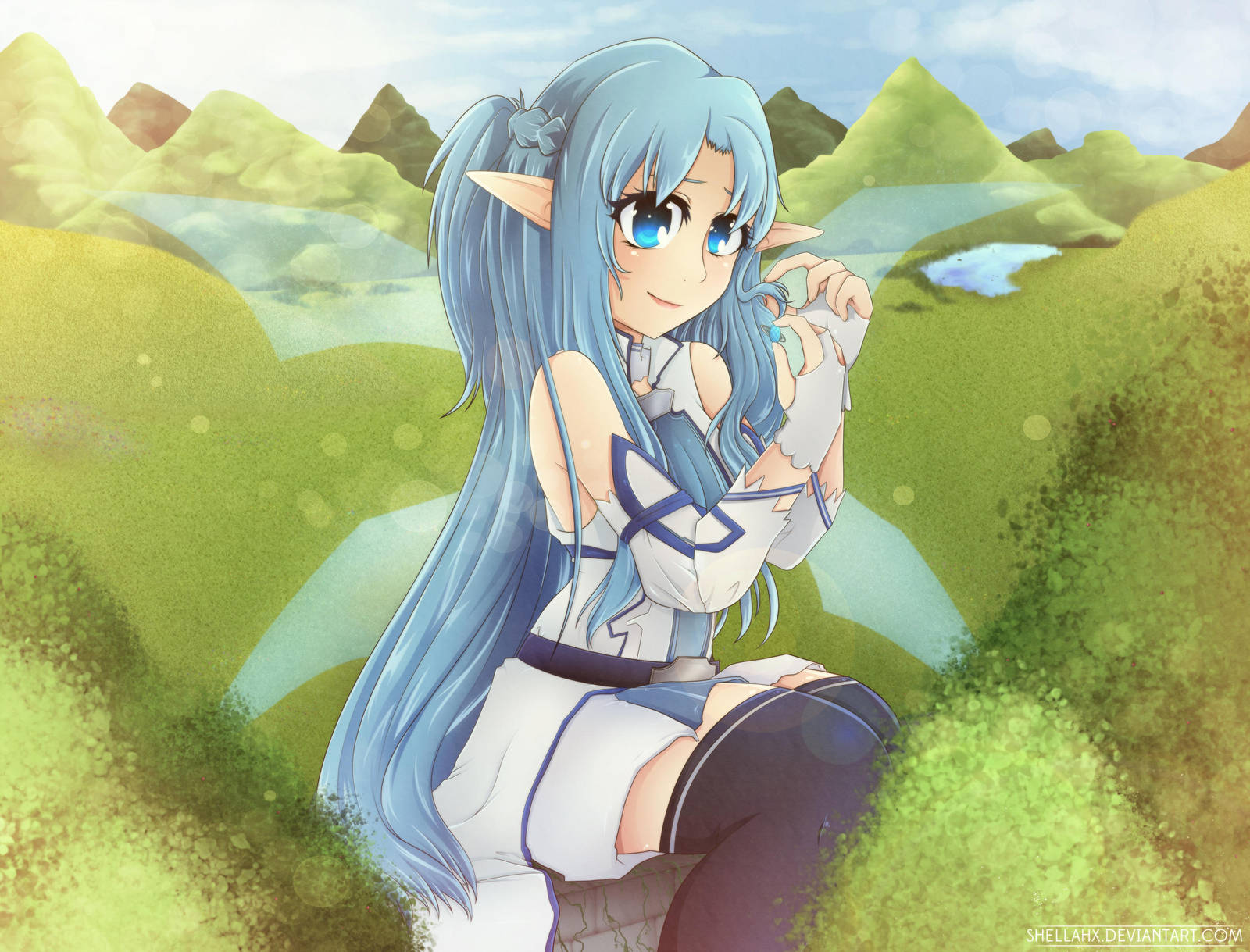 SAOII - Asuna in a Meadow by Shellahx
