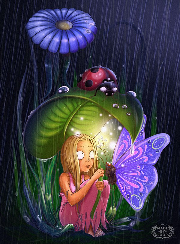 Leaf in the Rain by madebyloop