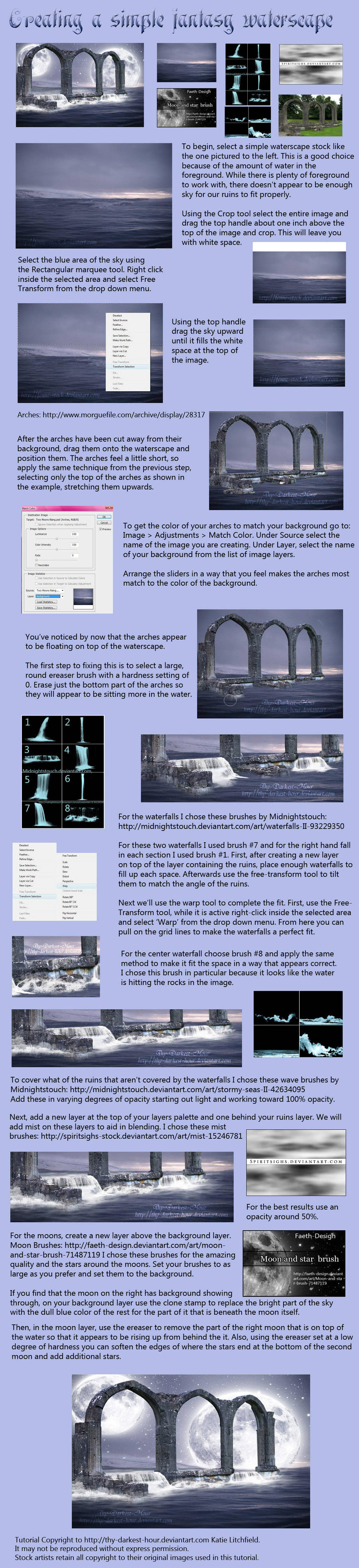 Creating a Fantasy Waterscape by Thy-Darkest-Hour