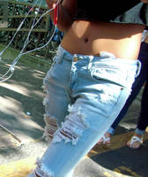 Tattered Jeans Tummy by Tummywarmer