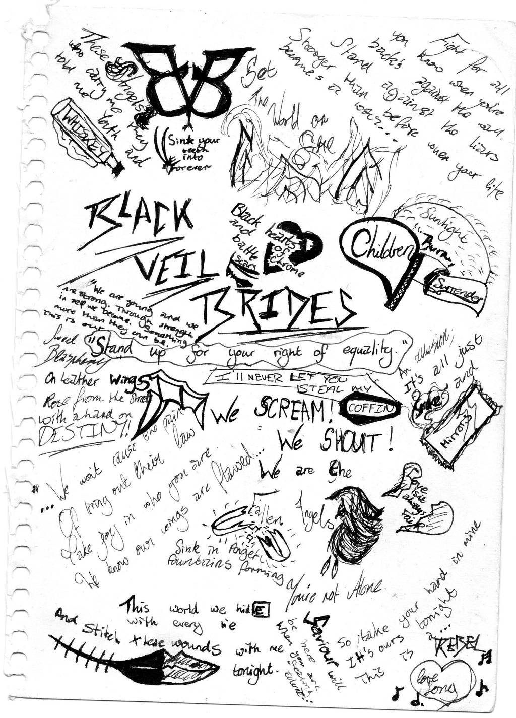 BVB Lyrics Collage by x-AuroraTheCat-x