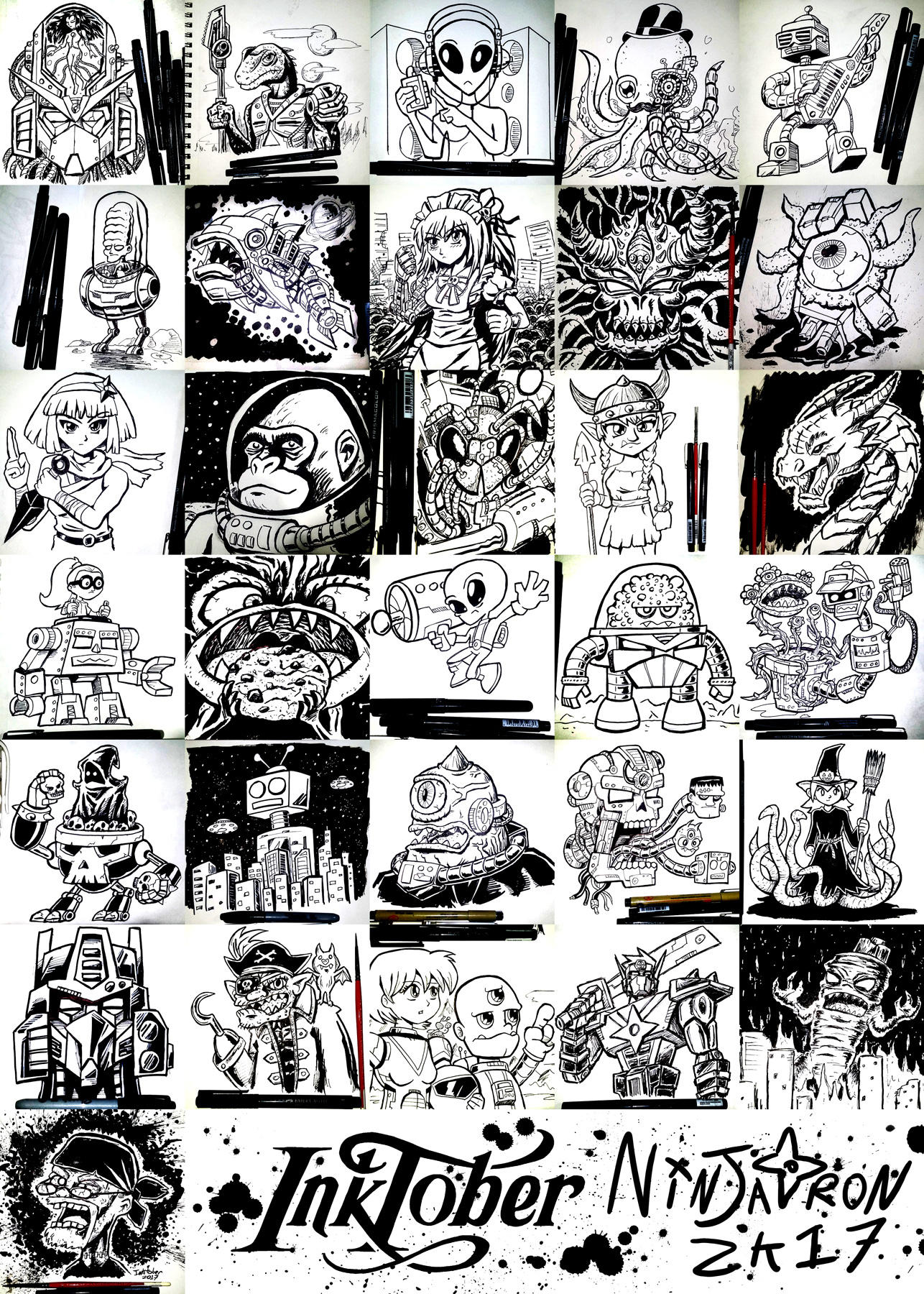 Inktober 2017 by ninjatron