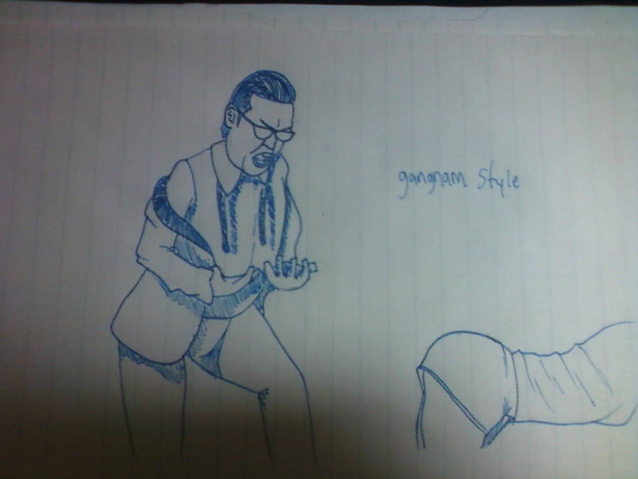 Gangnam style paper drawing — 1