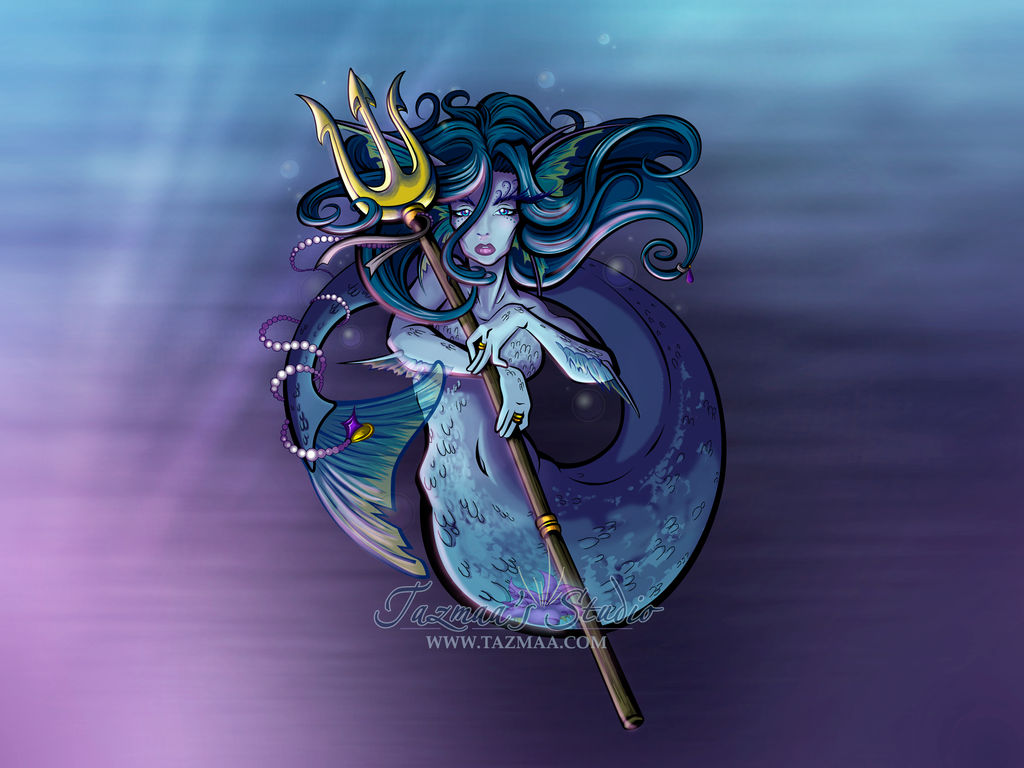 Fantasy Art Anime style Mermaid Hero by Tazmaa