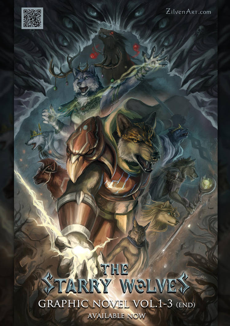 The Starry Wolves Poster by J-C