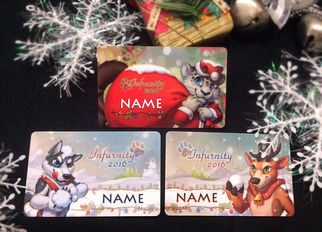 Infurnity Taiwan Furry convention con badge by J-C
