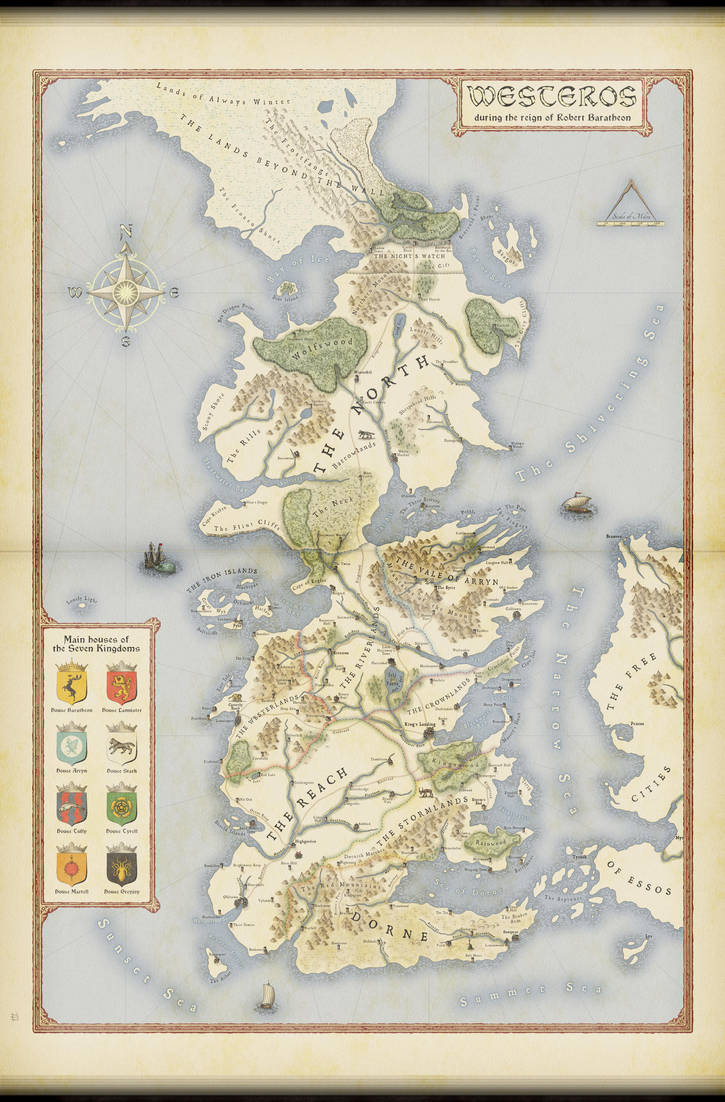 Map of Westeros (Game of Thrones) by ZalringDA