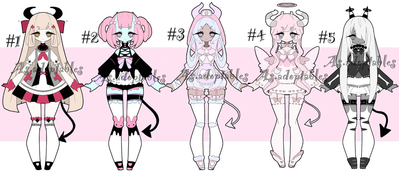 cute oufit adoptable batch open by AS-Adoptables on DeviantArt