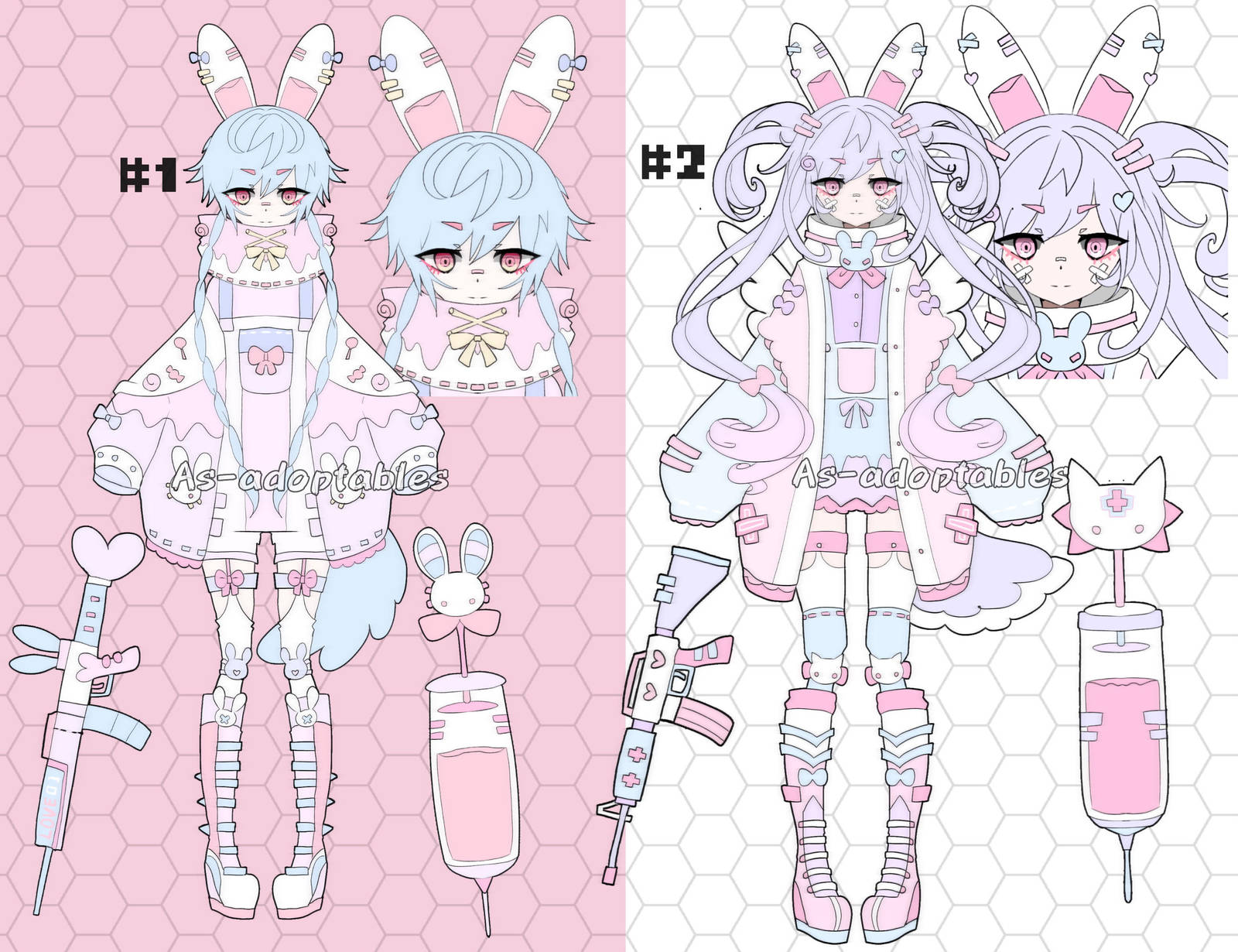 Cyberpunk demon adoptable batch open by AS-Adoptables on DeviantArt