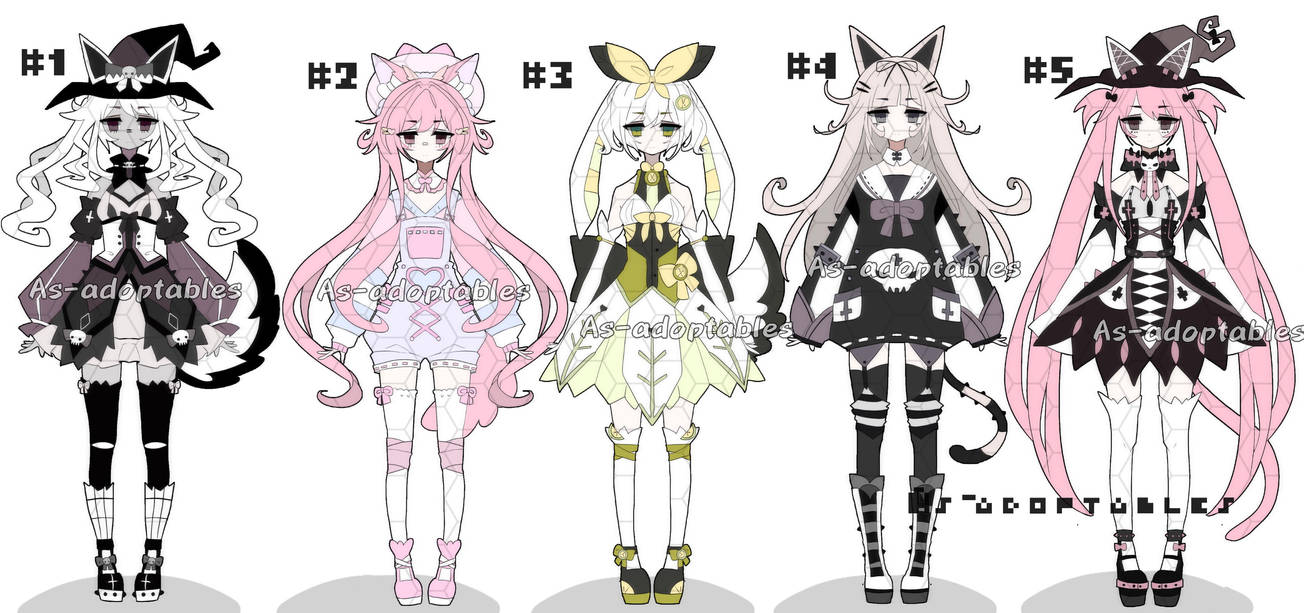 Cyberpunk demon adoptable batch open by AS-Adoptables on DeviantArt