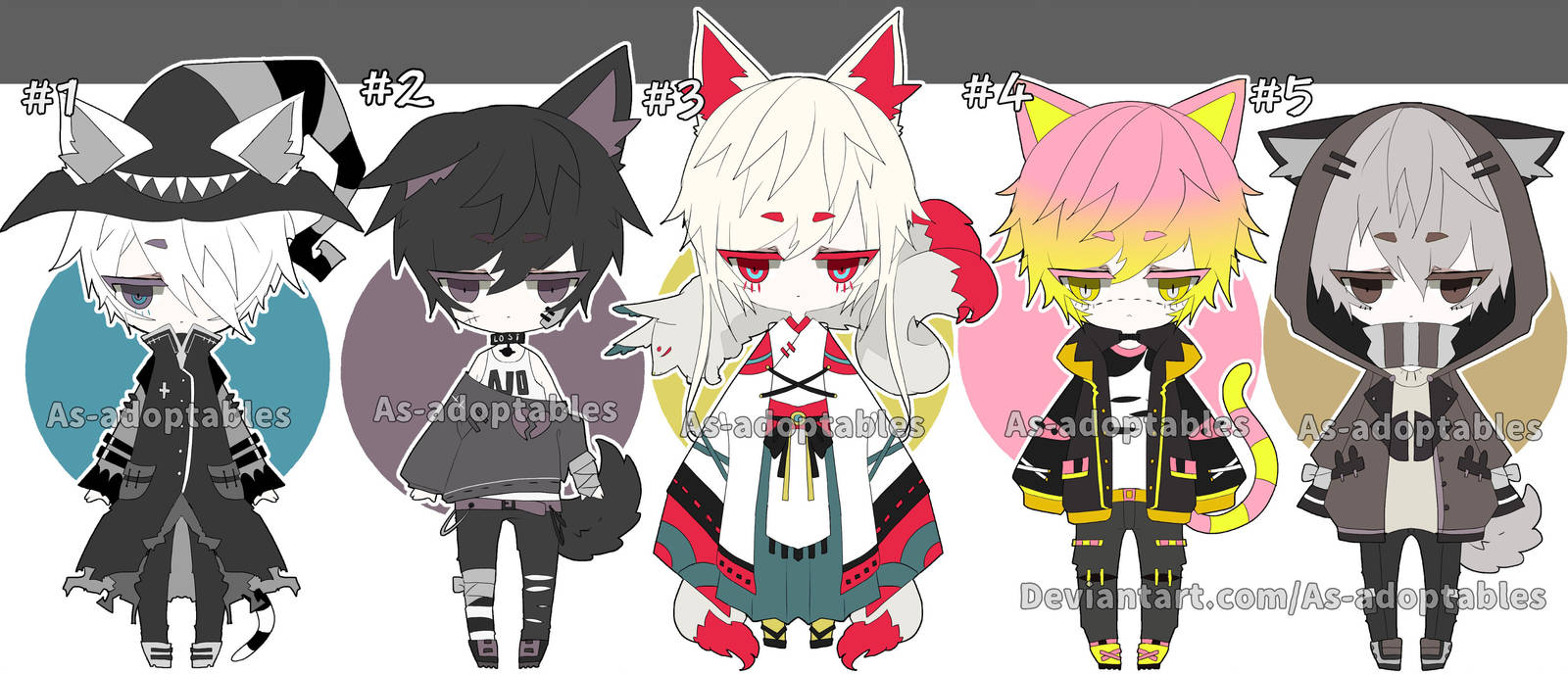 Kemonomimi adoptable batch closed by AS-Adoptables on DeviantArt