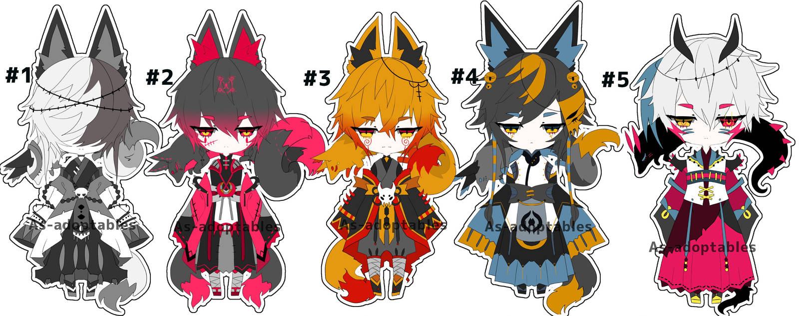 Kemonomimi adoptable batch closed by AS-Adoptables on DeviantArt