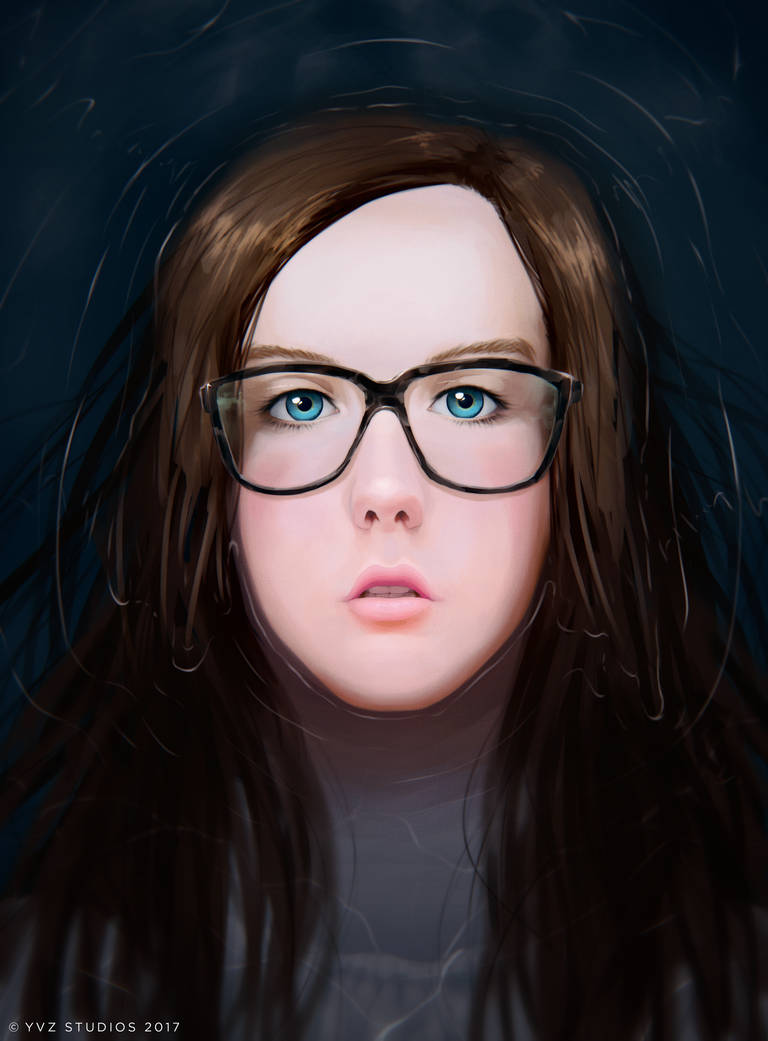 Rose Portrait - Realistic Digtial Painting by Gubnub