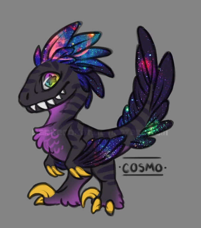 Meet Cosmo, the Cosmic Raptor! by DarkEcoKat
