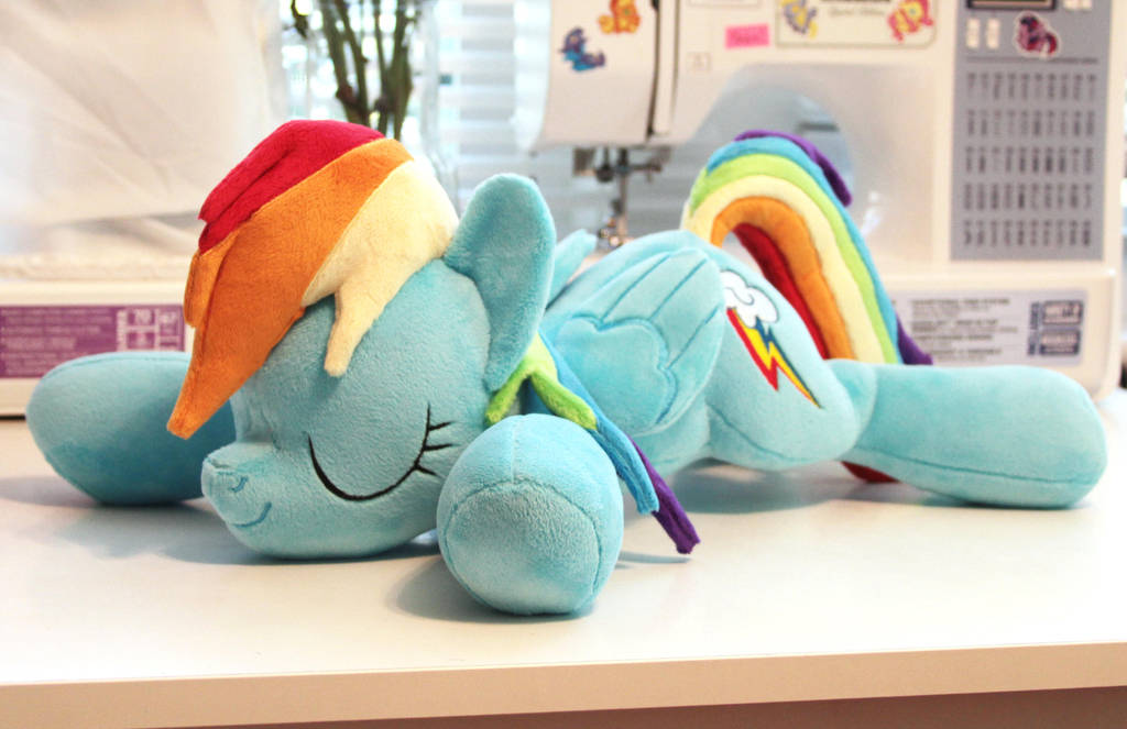 Sleeping Rainbow Dash *sold* by JanellesPlushies Sleeping Rainbow Dash *sold* by JanellesPlushies