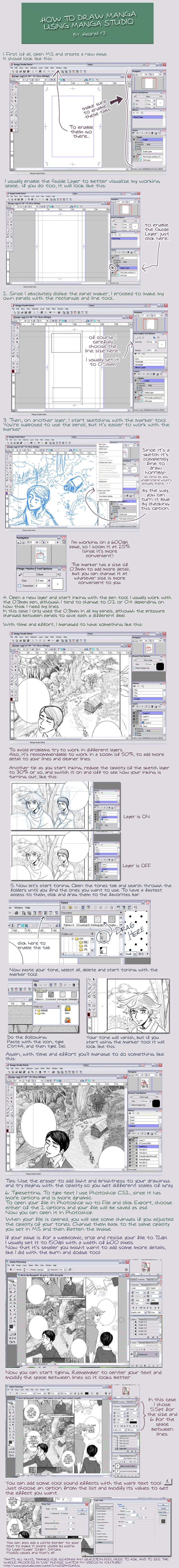 manga studio tutorial by Heldrad