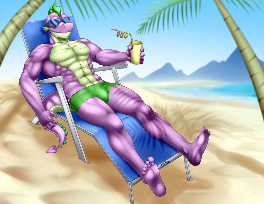Commission Relaxing In Beach By Pia Sama On Deviantart