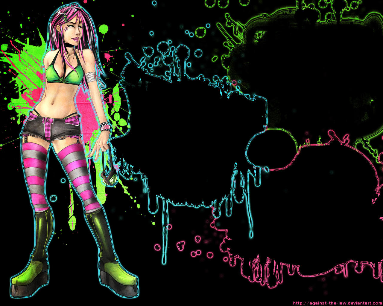 Avenue NEON Wallpaper by against-the-law