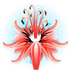 Flamingo Passion Flower by eosvector