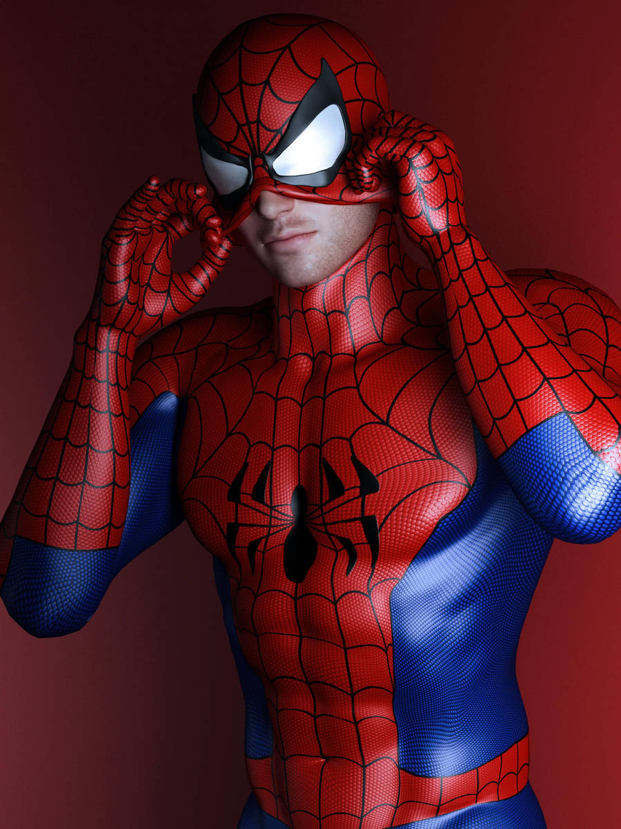 spidey puts on mask... by SaphireNishi