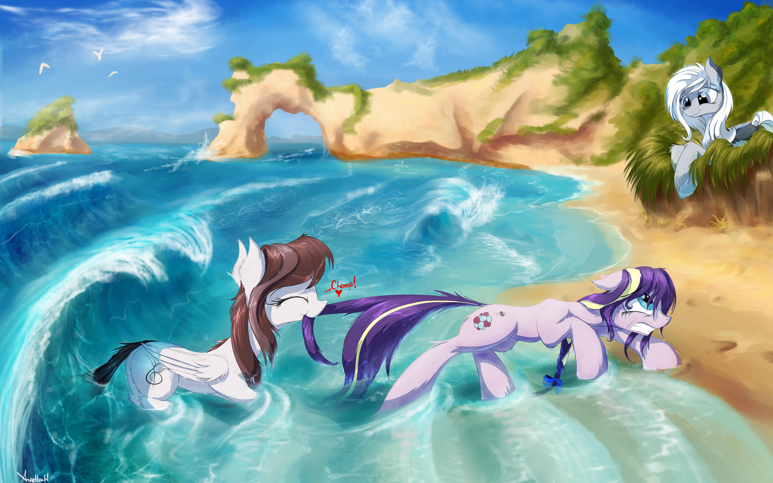 'Oh come on, the water isn't THAT bad!!' by AurelleahFreefeather