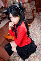Tohsaka Rin - relaxing by katsu-05