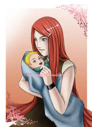 SPOILER: Kushina and Naruto by Arya-Aiedail