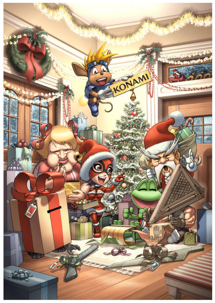 Konami Christmas Card by UdonCrew