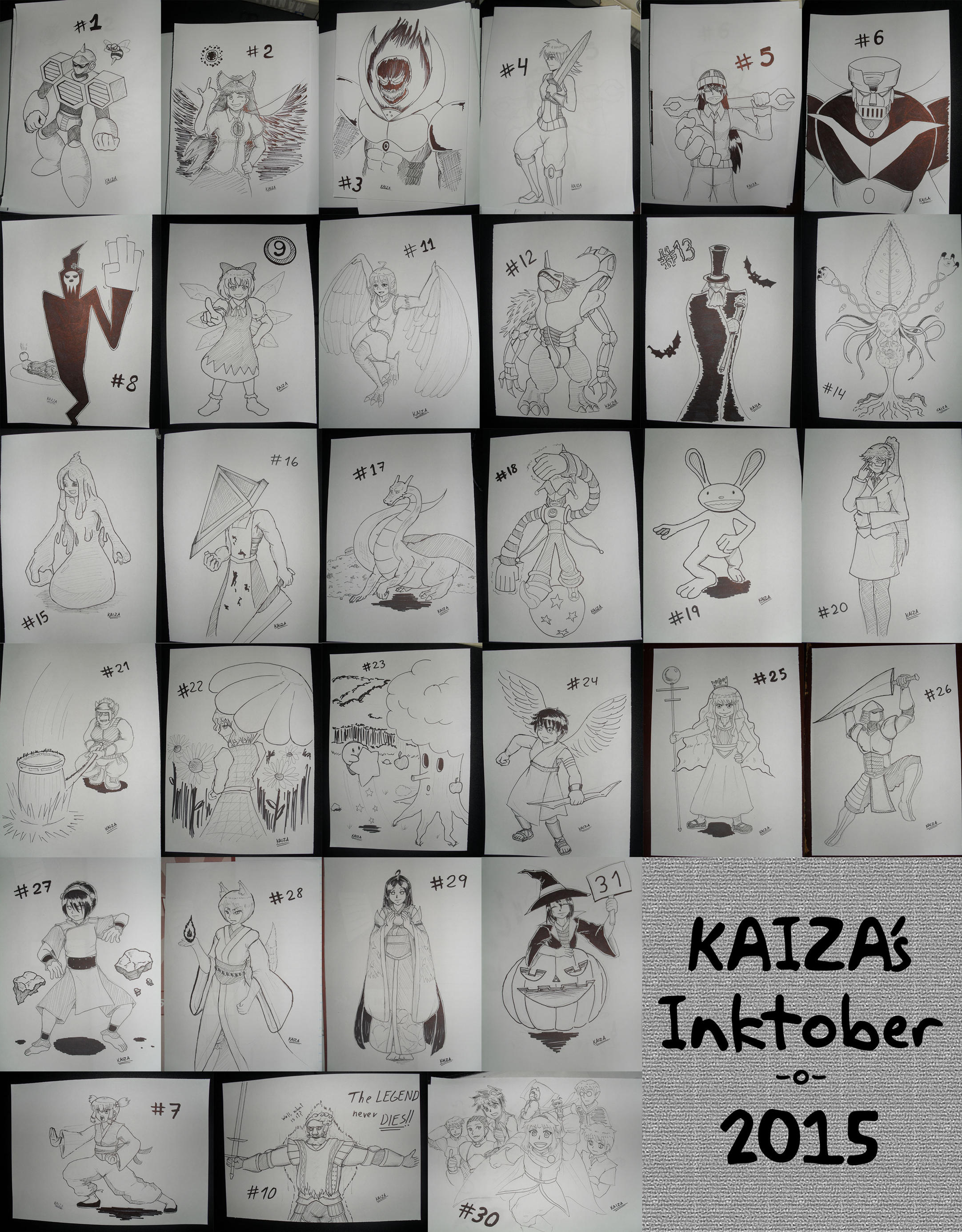Inktober 2015 by KAIZA-C