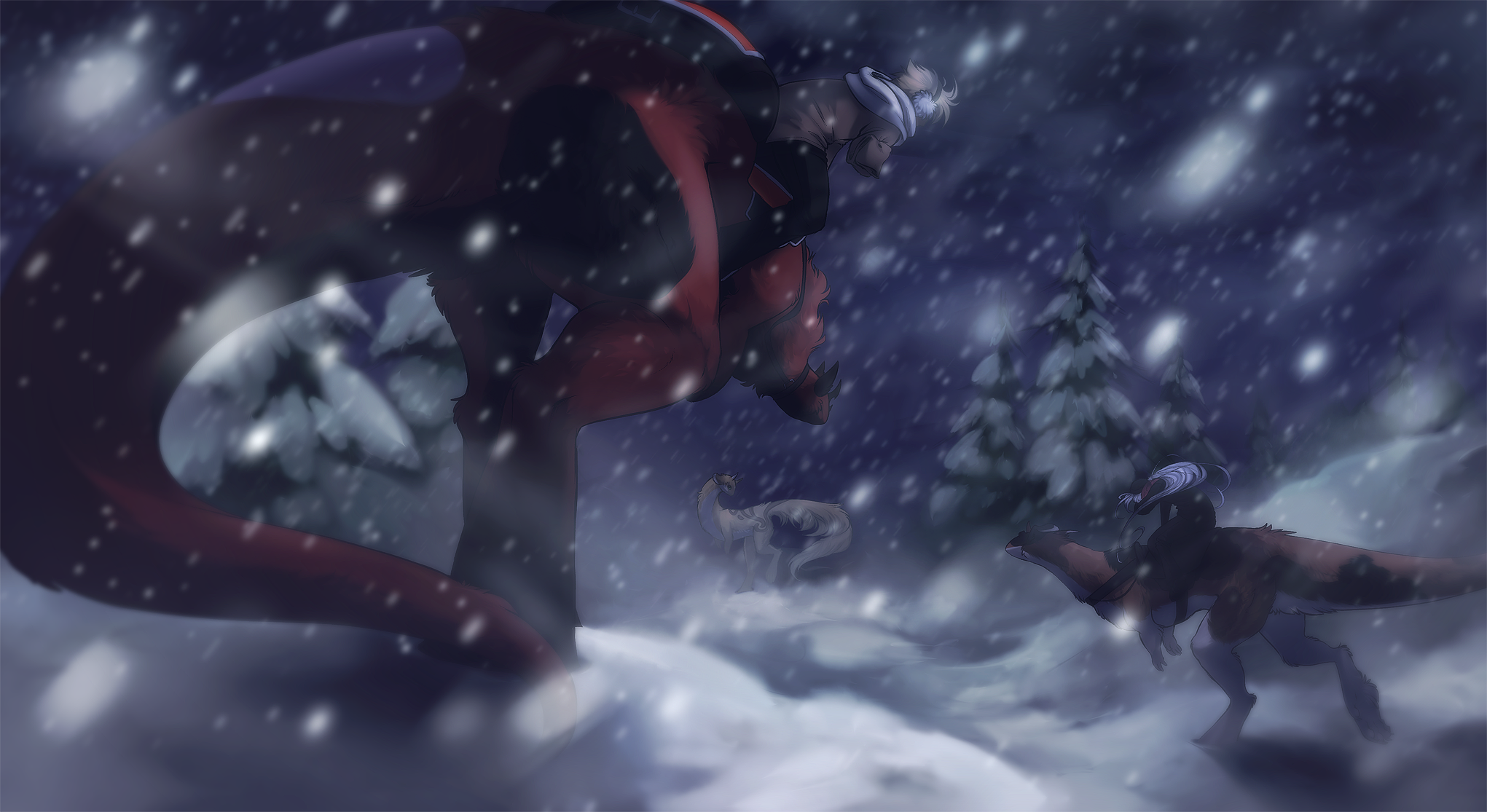 Through the snowstorm by Unikeko