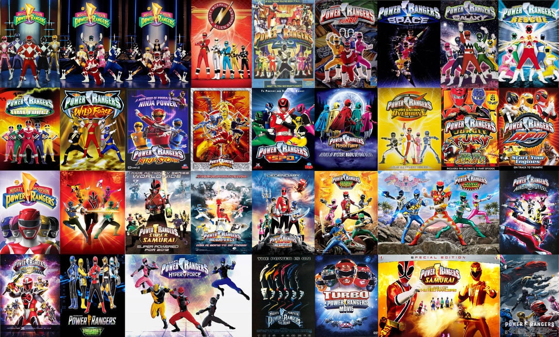 all power rangers seasons and movies poster (Speci by jakobmiller2000